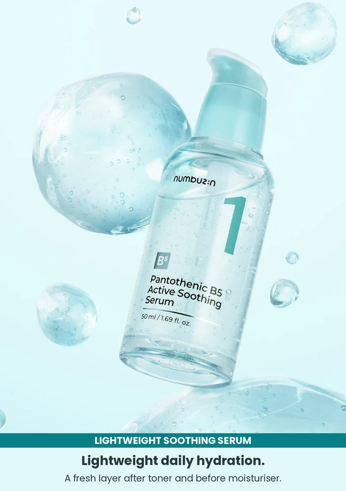 Numbuzin No.1 Pantothenic B5 Active Soothing Serum with aqua moisture bubbles