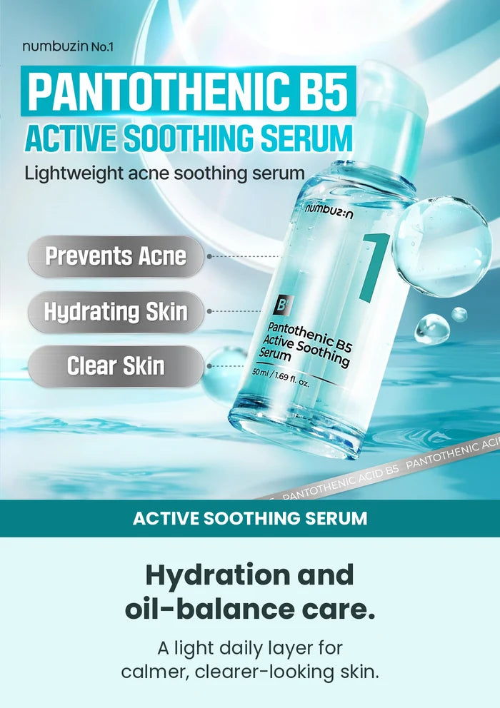 Numbuzin No.1 Pantothenic B5 Active Soothing Serum overview
