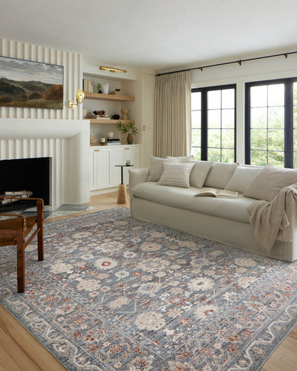 The Rug Corner Loloi II Odette Sky / Rust