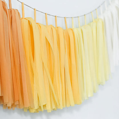Ombre Yellow Tassel Garland - Boho Sunshine Birthday Backdrop - 1st Trip Around the Sun First Birthday - Summer Lemon Party