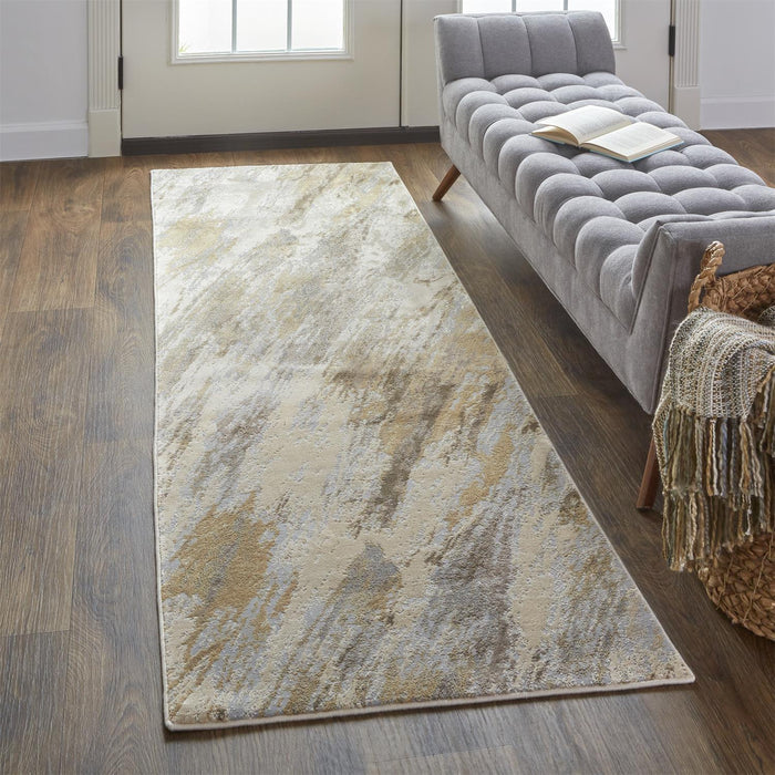 The Rug Corner Feizy Parker Transitional Abstract - Ivory/Tan/Brown  Parker Transitional Abstract - Ivory/Tan/Brown