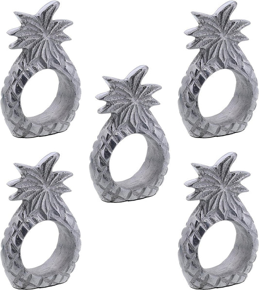 Pinapple Design Napkin Rings - Set of 5