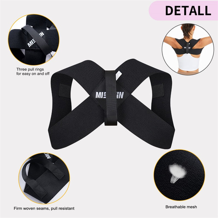 Posture Corrector Support Belt Clavicle & Spine Straightener Back Brace Shapewear