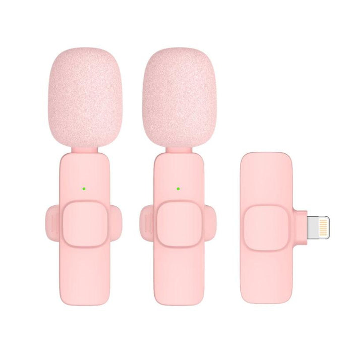 APPLE ADAPTER / K1 DOUBLE MIC (PINK) WITH HAIRBALL