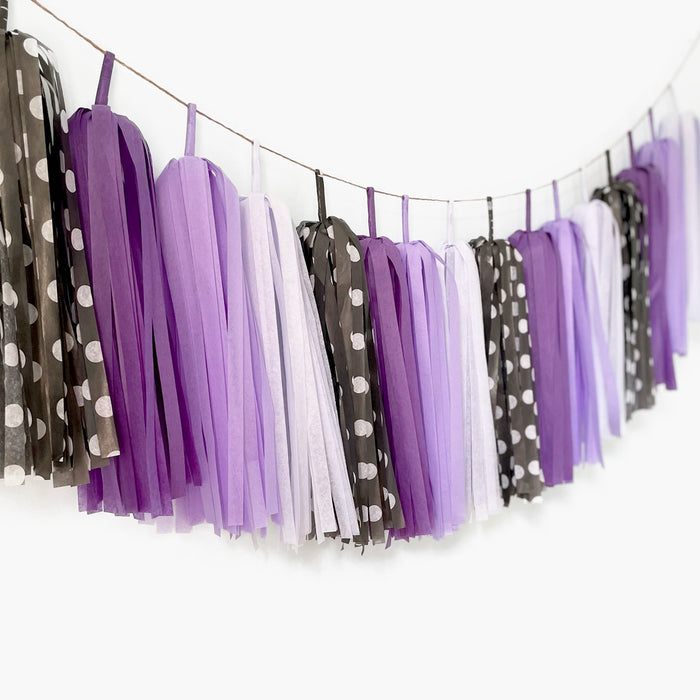 Purple Witch Party Tassel Garland