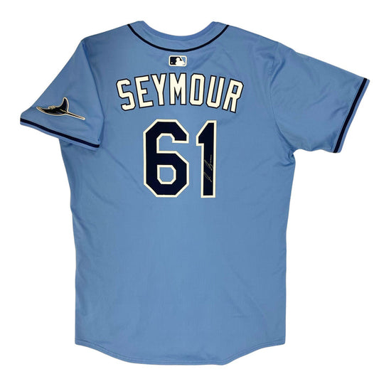 Rays Ian Seymour Team Issued Authentic Autographed Burst Jersey