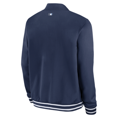 Rays Men's Nike Navy TB Authentic Collection Full-Zip Bomber Jacket