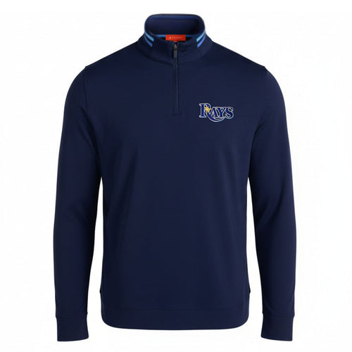 Rays Men's Redvanly Wordmark Navy Loma 1/4 Zip Jacket