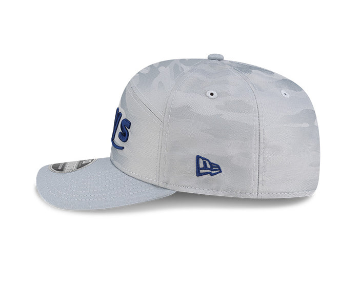 Rays New Era Gray Script TB Split Panel 9Seventy Stretch-Snap Hat