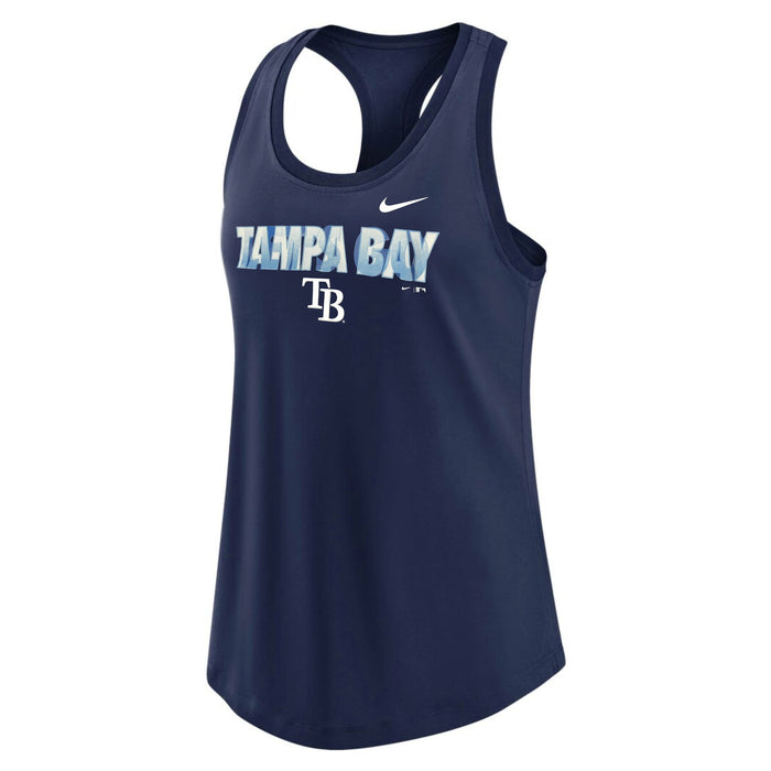 Rays Women's Navy Lets Go Tampa Bay TB Racerback Tank