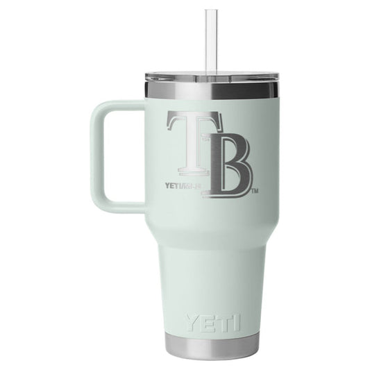 Rays YETI Rambler 35 oz Light Green TB Straw Mug
