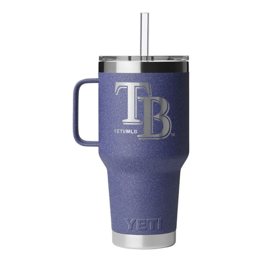 Rays YETI Rambler 35 oz Navy TB Moon Dust Straw Mug