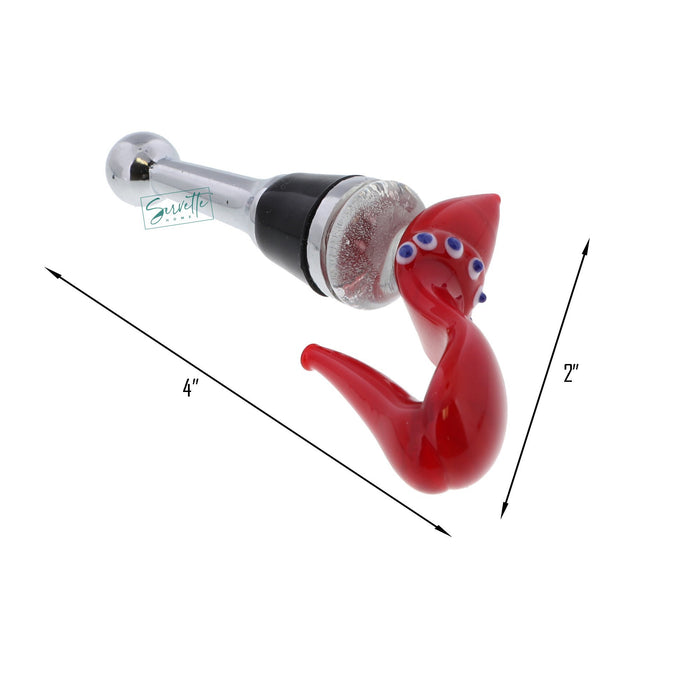 Red Shoe Glass Wine Stopper