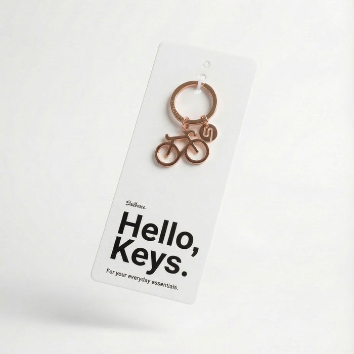 Rose Bike Keychain