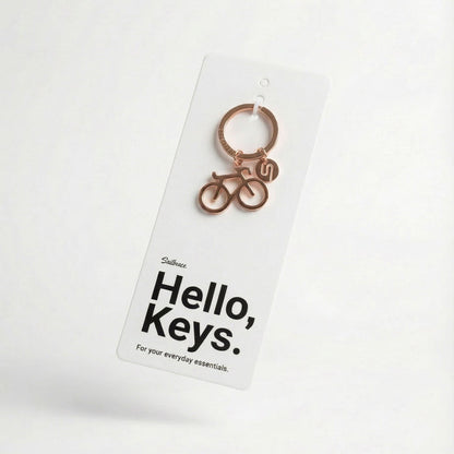 Rose Bike Keychain