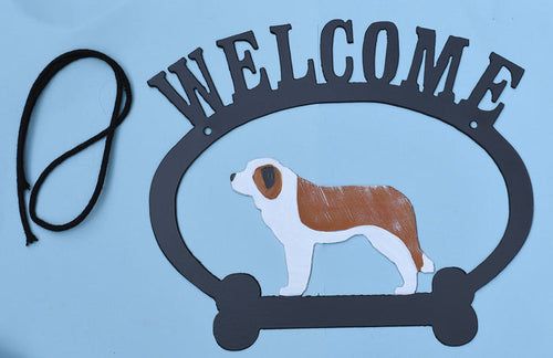 Saint Oval Welcome Sign