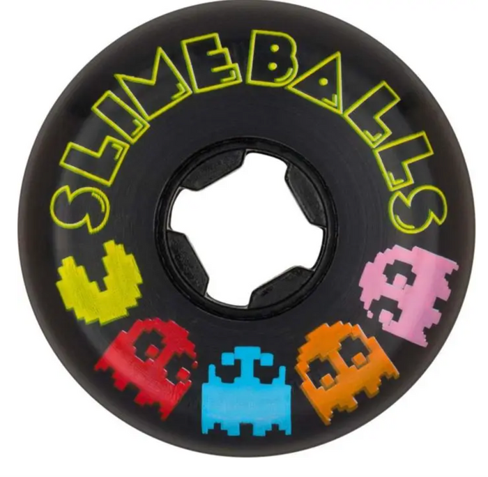 Santa Cruz Pac-Man Slime Balls Vomit Mini Skateboard Wheels - Black 54Mm