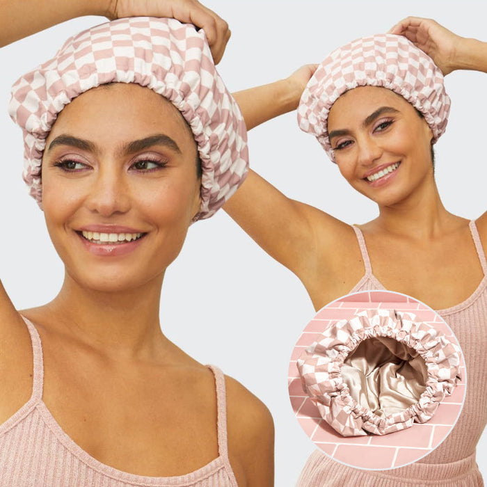 Satin Lined Luxury Shower Cap
