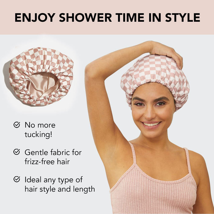 Satin Lined Luxury Shower Cap