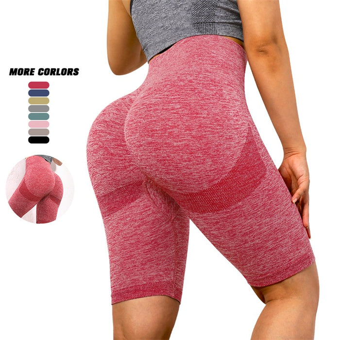 Seamless High Waist Butt Lift Yoga Pants Fitness Gym Workout Calf-Length Leggings