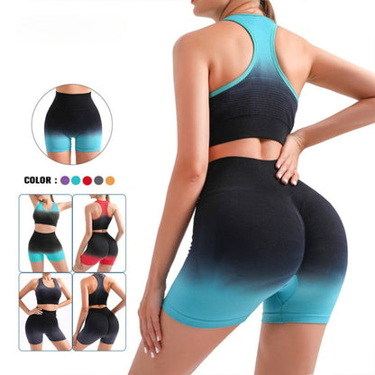 Sports Pant Workout Gym Bra Butt Lift Scrunch Fitness Gradient High Waist Leggings
