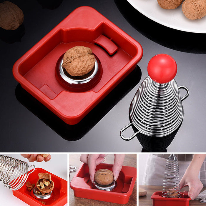 Stainless Steel Spring Walnut Opener