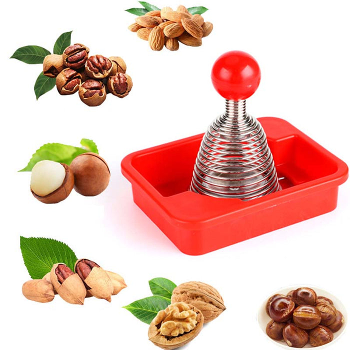 Stainless Steel Spring Walnut Opener