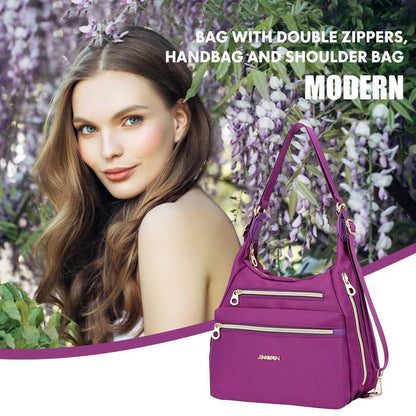 Tendaisy®Bag with Double Zippers, Handbag and Shoulder Bag