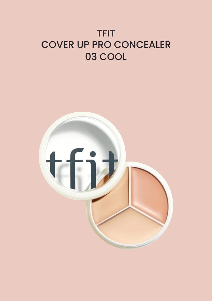 TFIT COVER UP PRO CONCEALER 03 COOL on a solid cool rose beige background