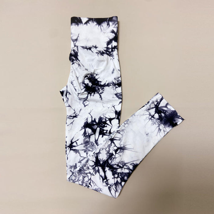 Tie Dye High Waisted Yoga Pants Butt Lifting Scrunch Workout Leggings