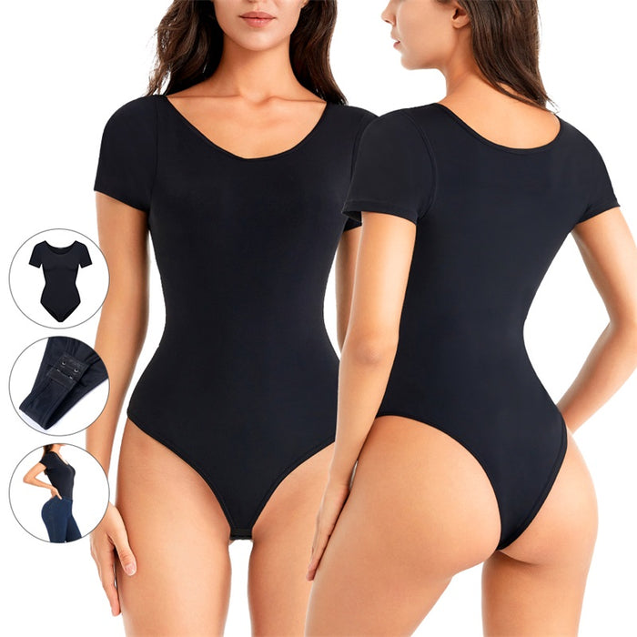 Tummy Control Shaper Shoulder Strap Waist Trainer Thong Bodysuit Shapewear