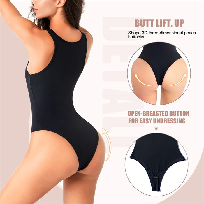 Tummy Control Slim Body Seamless Thong Bodysuit High Waist Trainer Shaper