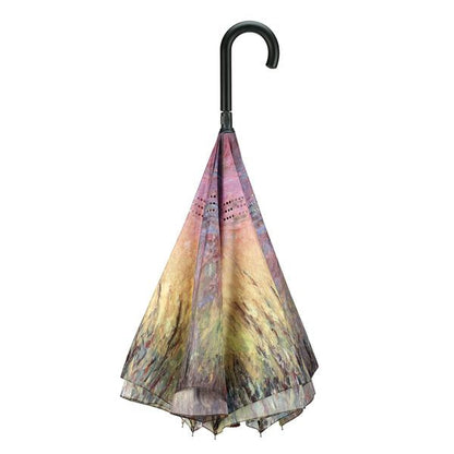 Umbrella - Reverse Close Waterlilies at Sunset