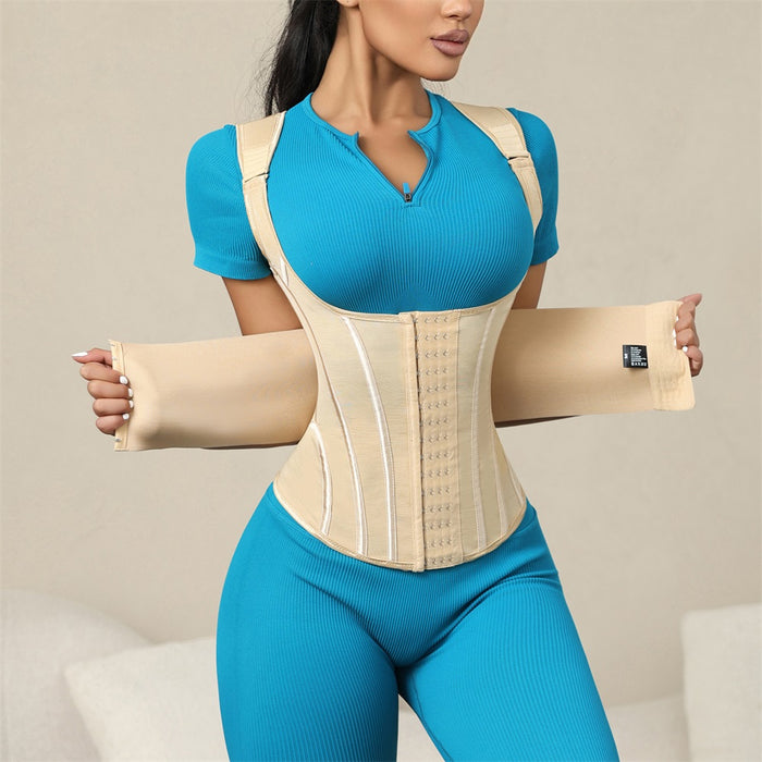Waist Cincher Corset Double Belt Wrap Girdle Shapewear Tummy Control Waist
