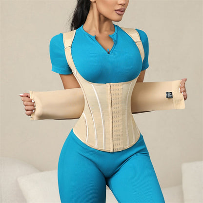 Waist Cincher Corset Double Belt Wrap Girdle Shapewear Tummy Control Waist