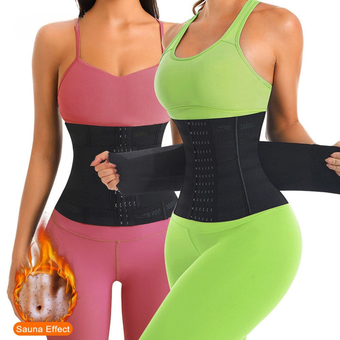 Waist Trainer Corsets with Steel Bone Sweat Belt Sauna Suit for Fitness Body Shaper