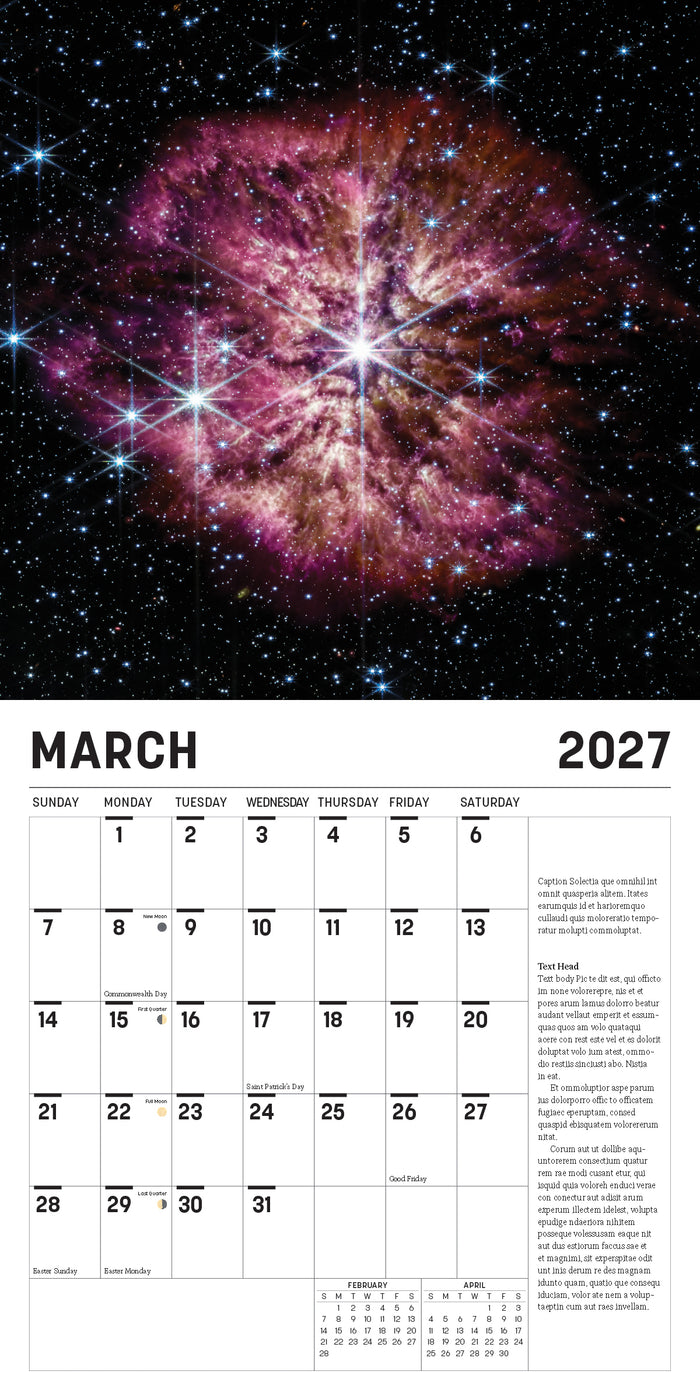 Webb's Cosmos Calendar 2027: Five Years of Images and Discoveries from the James Webb Space Telescope