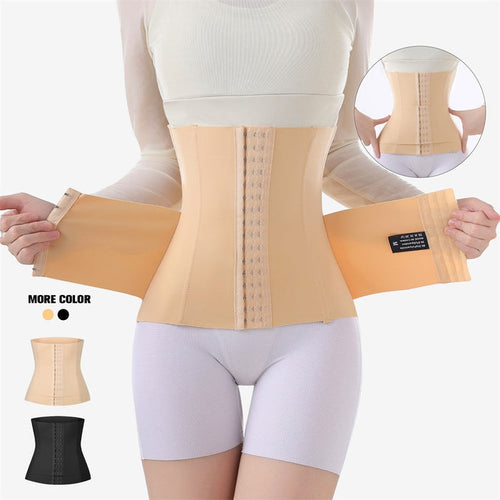 Women’s Adjustable Double Belt Waist Cincher Corset Shapewear for Tummy Control