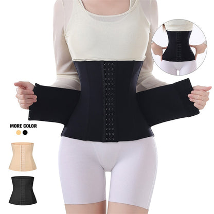 Women’s Adjustable Double Belt Waist Cincher Corset Shapewear for Tummy Control