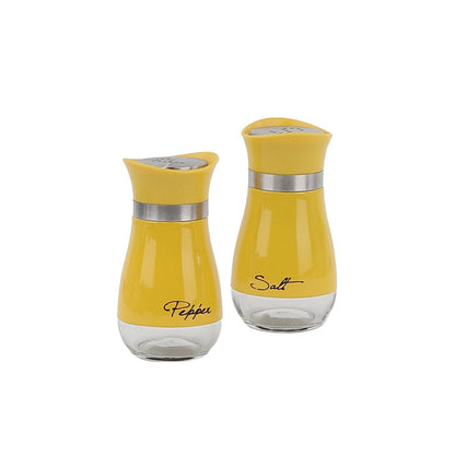 yellow salt and pepper shakers