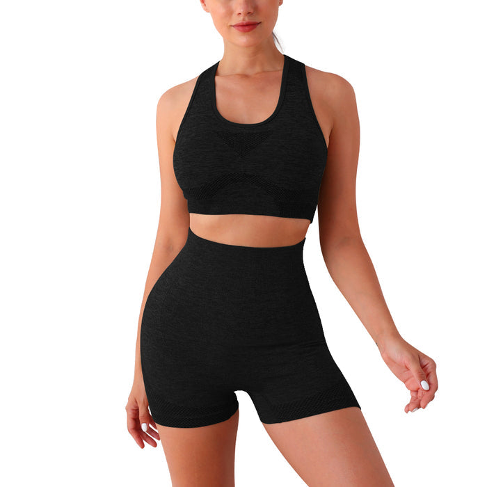 Yoga Short Workout Fitness Bra High Waist Yoga Leggings Set